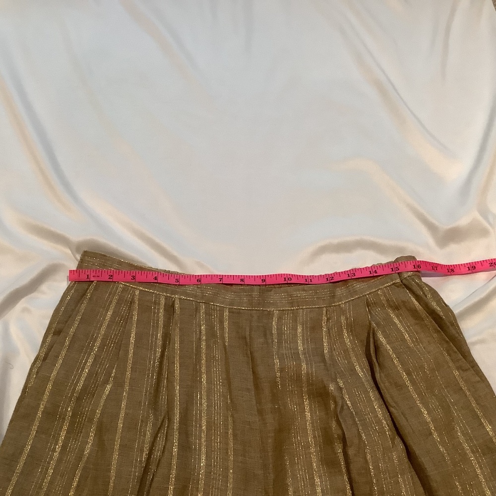 Rickie Freeman for Teri Jon 3-Piece Linen Metallic Casual Pant Suit Set, Size 12 - Picture 9 of 16